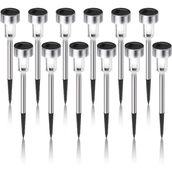 Solar Lights Outdoor Waterproof LED Garden Pathway Patio Lawn Landscape Lighting - Picture 1 of 8